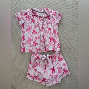 Pink Bow PJ set XL